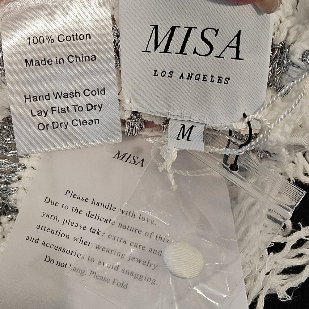 NWT✨️Misa Fringe Crochet Top Size Medium - Picture 14 of 14